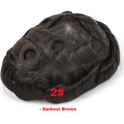 Thin Density Hair Systems ,Full French Lace Hair Replacement Toupee for Men Size 6*8 inches