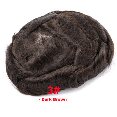 Thin Density Hair Systems ,Full French Lace Hair Replacement Toupee for Men Size 6*8 inches