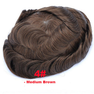 Thin Density Hair Systems ,Full French Lace Hair Replacement Toupee for Men Size 6*8 inches