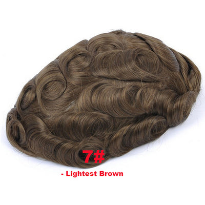 Thin Density Hair Systems ,Full French Lace Hair Replacement Toupee for Men Size 6*8 inches