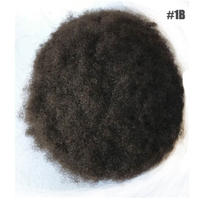 4mm Afro Hair Toupee for Black Men Full Lace Base Indian Hair Can Cut to Roots